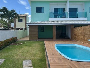 Casa Cond 4/4 e 2 su�tes Piscina Privat.Jacu�pe acesso Praia